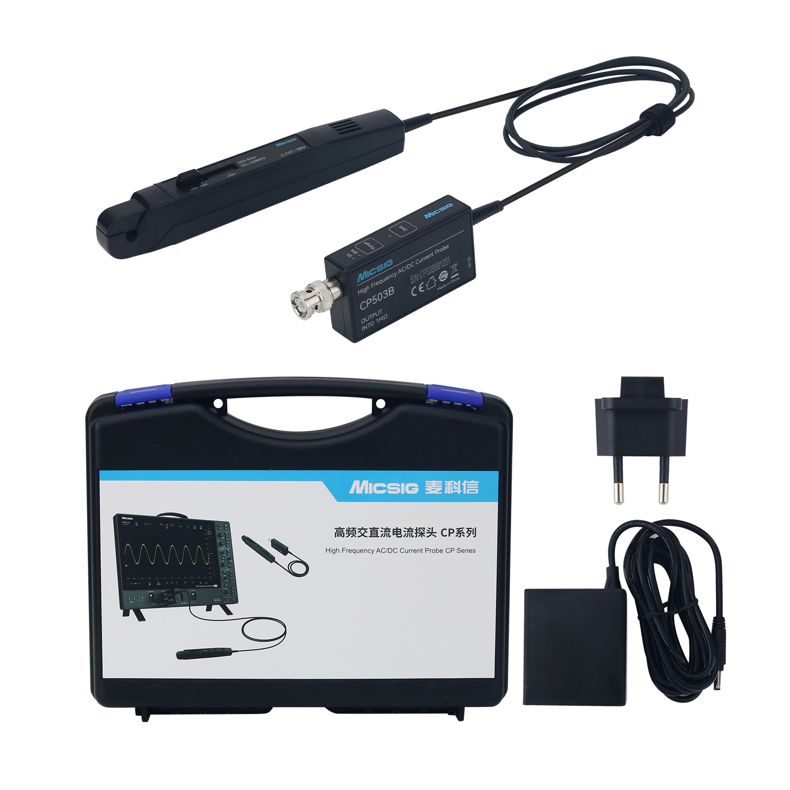 GOOD Micsig CP503B 50MHz 5A/30 - Current Probe Ac Dc 50Mhz Oscilloscope recensie en prijs