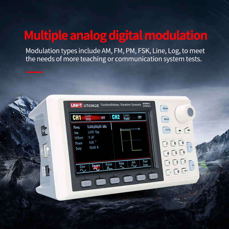 UNI-T UTG932E UTG962E Functie  - Dual Channel Arbitrary Waveform Function Generator 60Mhz recensie en prijs